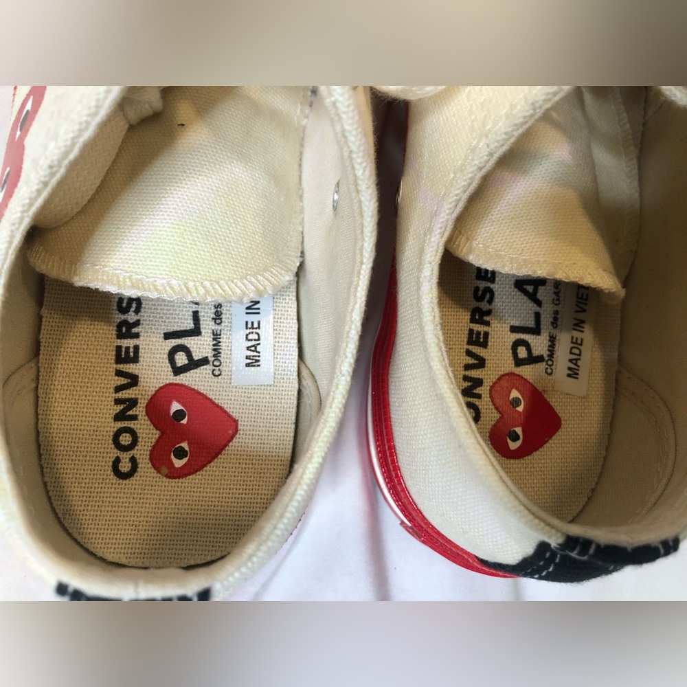 Women’s Converse x Comme De Garçons CTAS Low Top Sneaker - Size 5.5 - No Box - Picture 5 of 12
